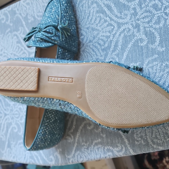 Lovely Teal Tweed Flats - Picture 5 of 5